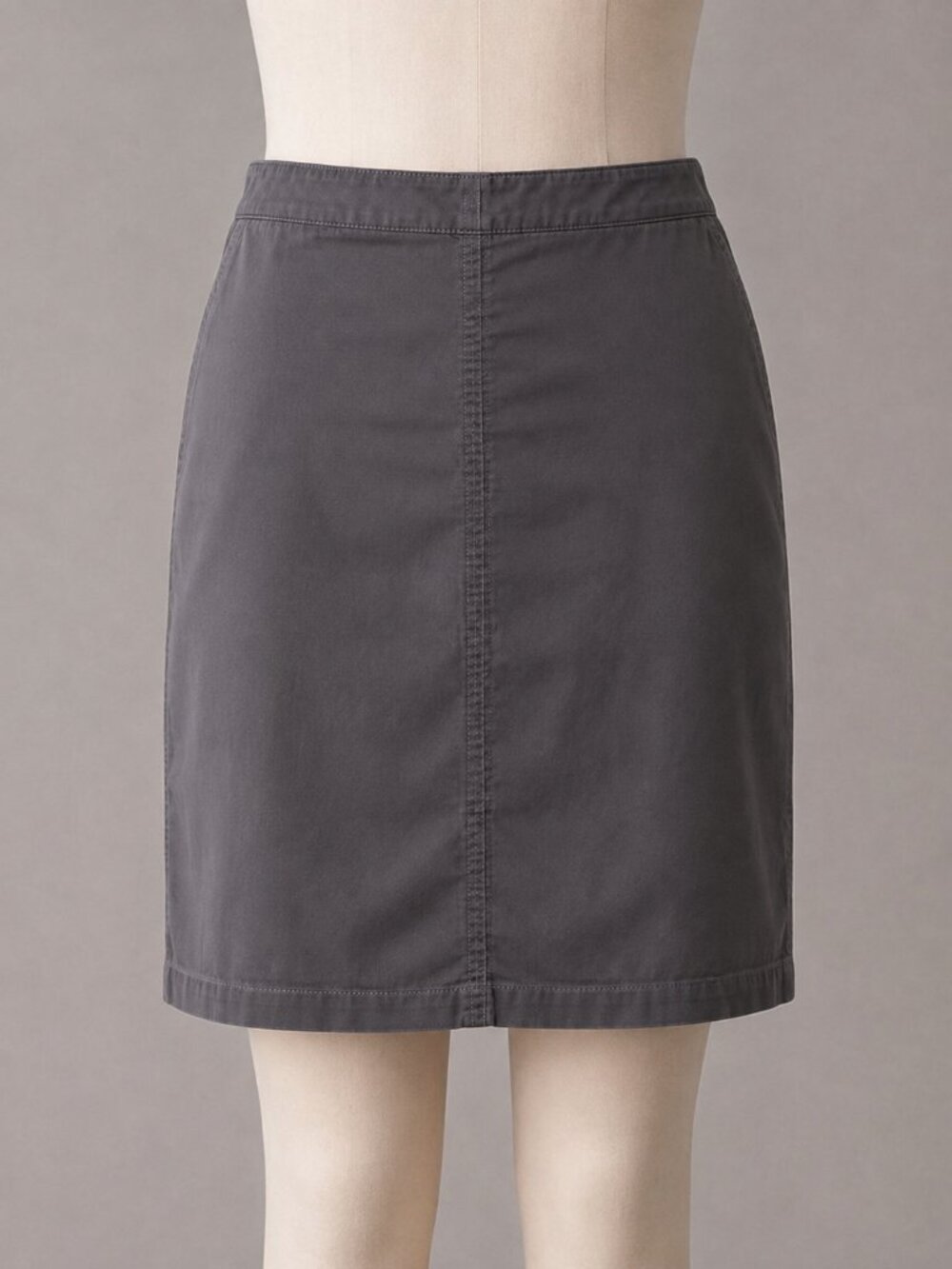 New York & Co | Gray Knee-Length Casual Stretch Skirt with Zip Back | Size 10